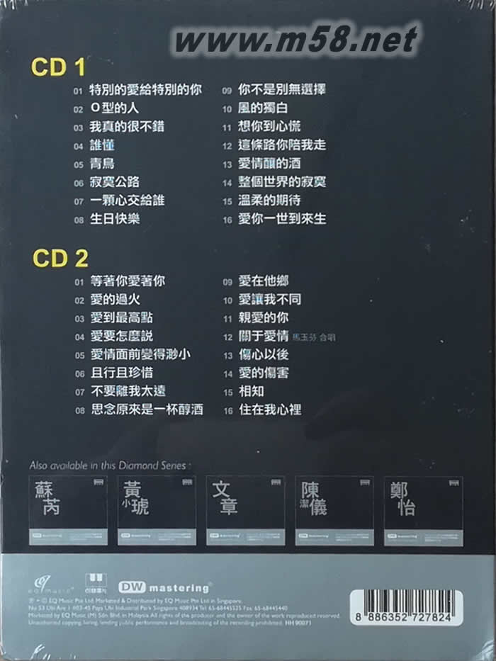 BEST OF SKY WU伍思凱 鉆石系列專輯背面圖片