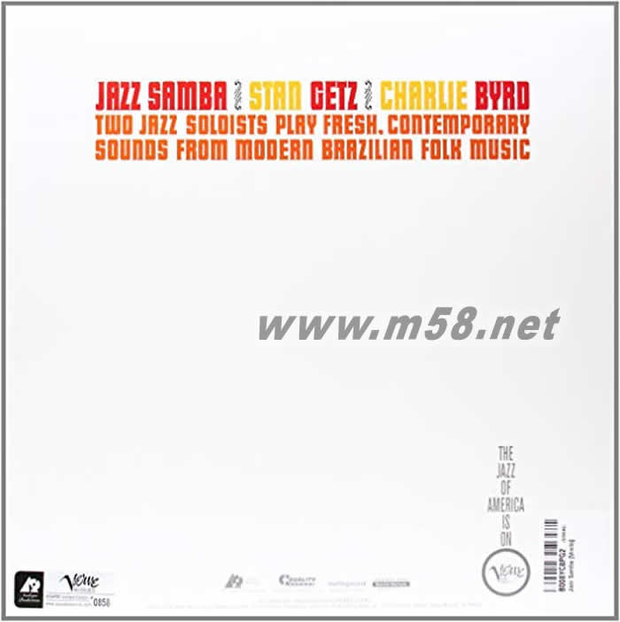 Charlie Byrd Stan Getz Stan Getz Charlie Byrd - Jazz Samba爵士桑巴專輯背面圖片