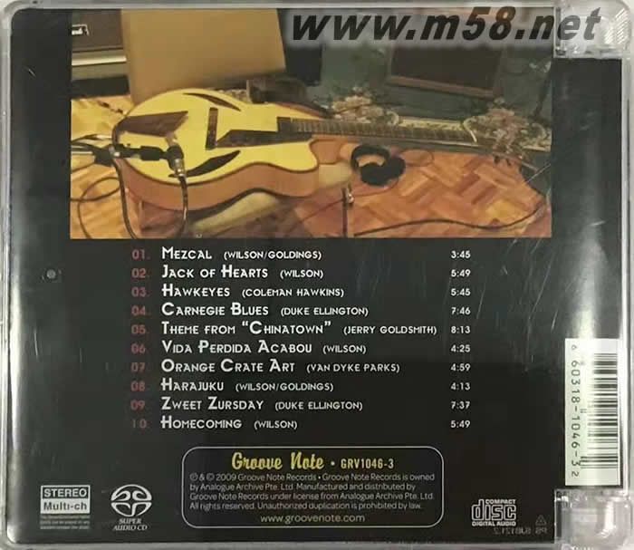 安東尼威爾遜三重奏 - Jack Of Hearts 混合層多聲道Jack Of Hearts SACD專輯背面圖片