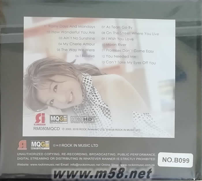 I Wish You Love首批限量編號(hào) MQGCD專輯背面圖片