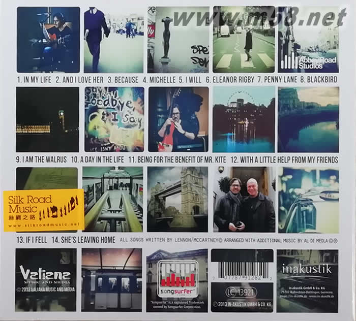 All Your Life A Tribute To The Beatles迪 美奧勒 你的一生 向披頭四樂隊致敬專輯背面圖片