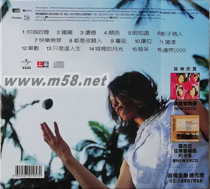 Review 1996-1999 精選輯 最愛許美靜 精選珍藏16首 NEW XRCD專輯背面圖片