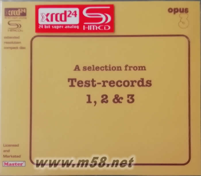 OPUS 3 A SELECTION FROM TEST-RECORDS 1,2 & 3 123發(fā)燒測試大精選 XRCD24+SHMCD專輯正面圖片