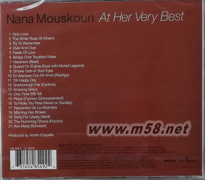 AT HER VERY BEST 娜娜跨世精選專輯背面圖片