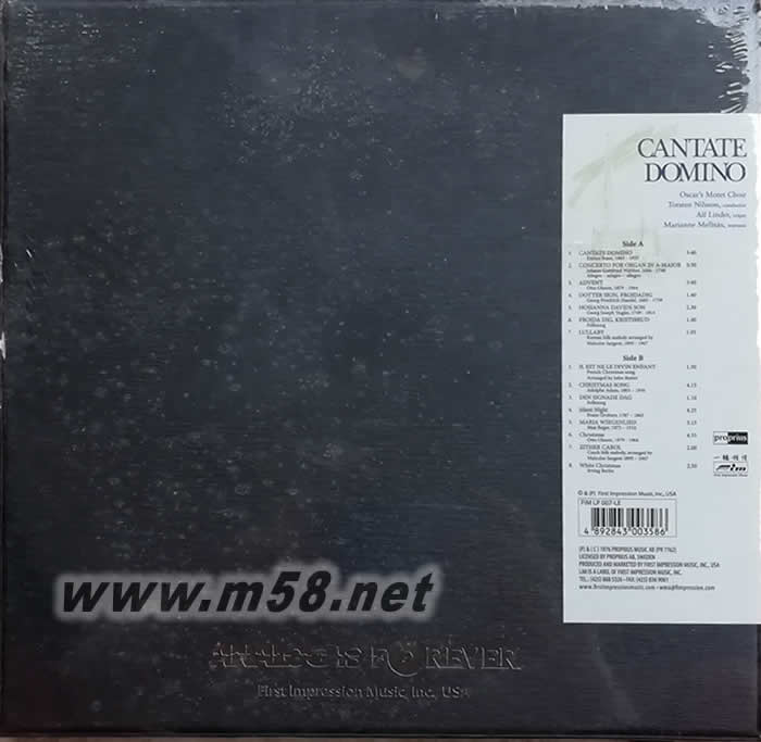 Cantate Domino 黑教堂 LP 黑膠 限量版專輯背面圖片