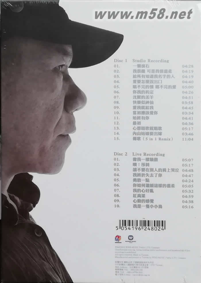 一顆滾石的25年專輯背面圖片