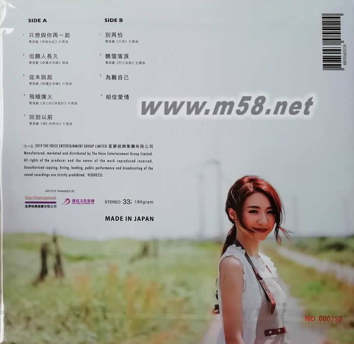 但愿人長久 黑膠 日本首批限量版專輯背面圖片