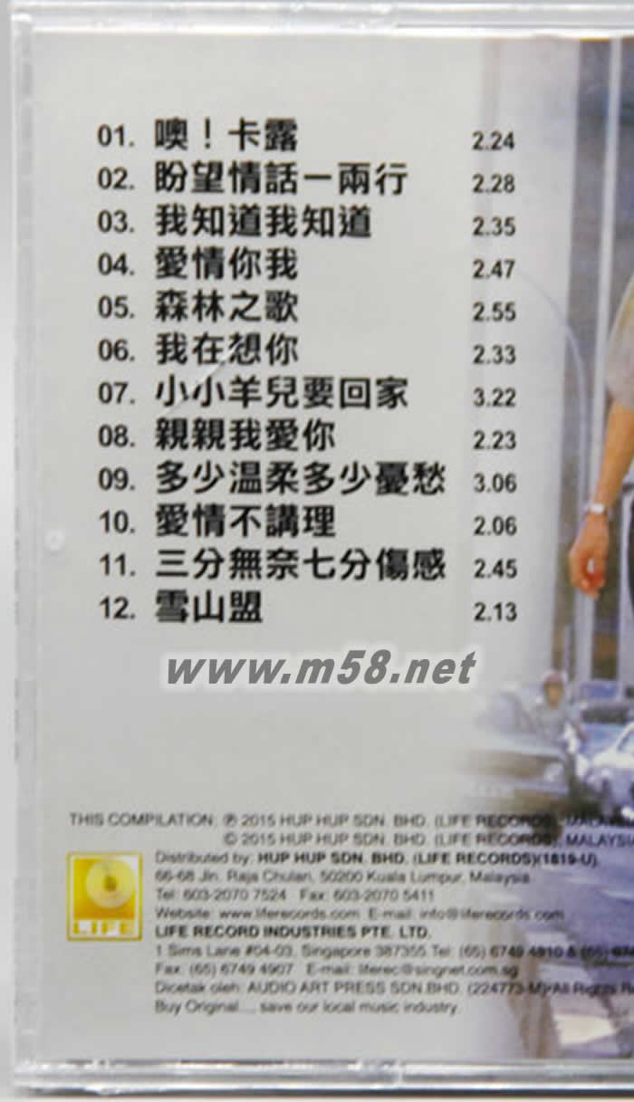 盼望情歌 兩行 VOL.5專輯背面圖片