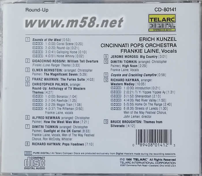 ROUND-UP 西部牛仔圍捕專輯背面圖片