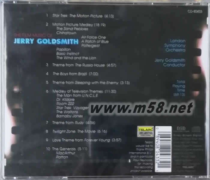 The Film Music Of JERRY GOLDSMITH 杰瑞高斯密斯的電影音樂專輯背面圖片