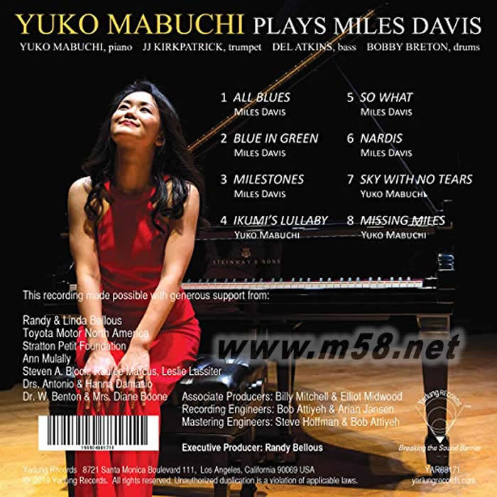 Plays Miles Davis 馬渕侑子演奏邁爾士 戴維斯作品選專輯背面圖片