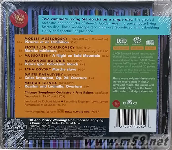 穆索爾斯基 畫展 荒山之夜 (Living Stereo SACD特惠)專輯背面圖片