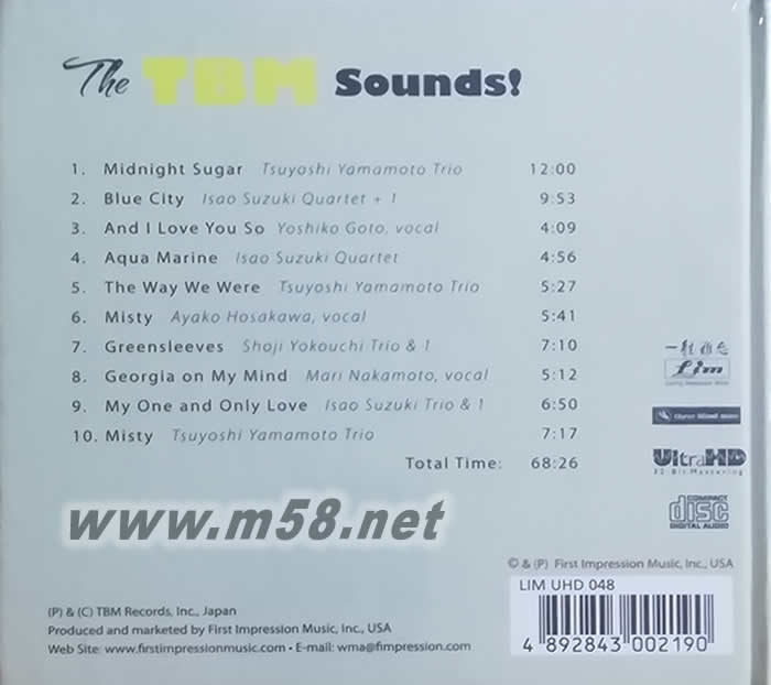 三盲鼠之聲 The TBM Sounds! UltraHD專輯背面圖片