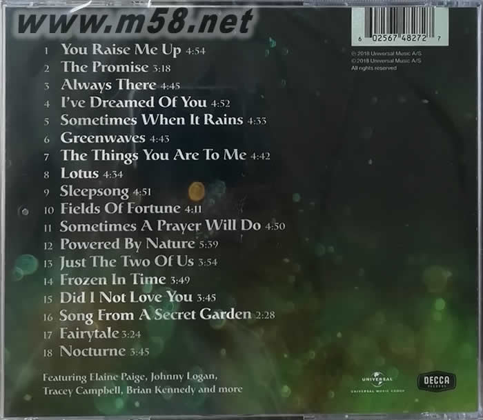 You Raise Me Up – Collection 你鼓舞了我-絕美精選專輯背面圖片