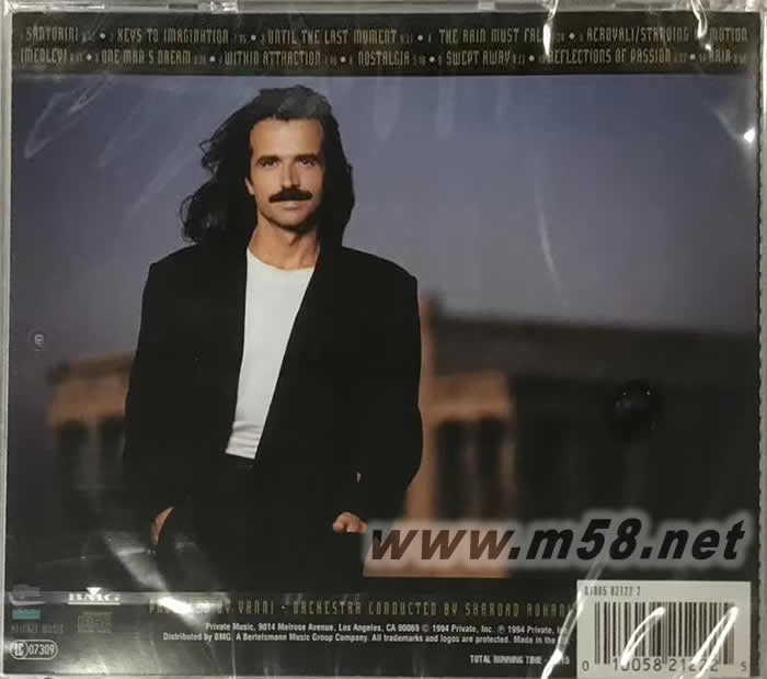 YANNI LIVE AT THE ACROPOLIS(雅典衛城音樂會)CD專輯背面圖片