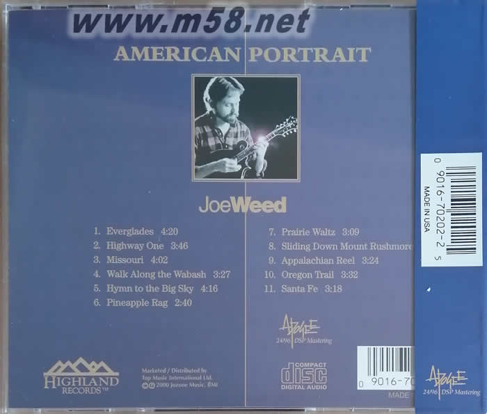 美國人畫像A MARICAN PORTRAIT專輯背面圖片