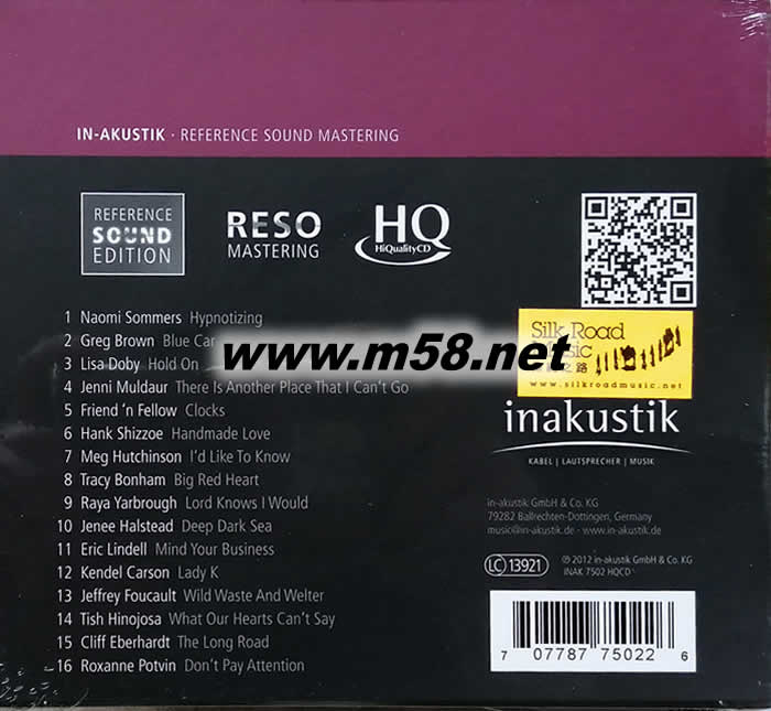 宏亮的嗓音 第2輯 GREAT VOICES VOL.2 HQCD(INAKUSTIK宏亮系列)專輯背面圖片