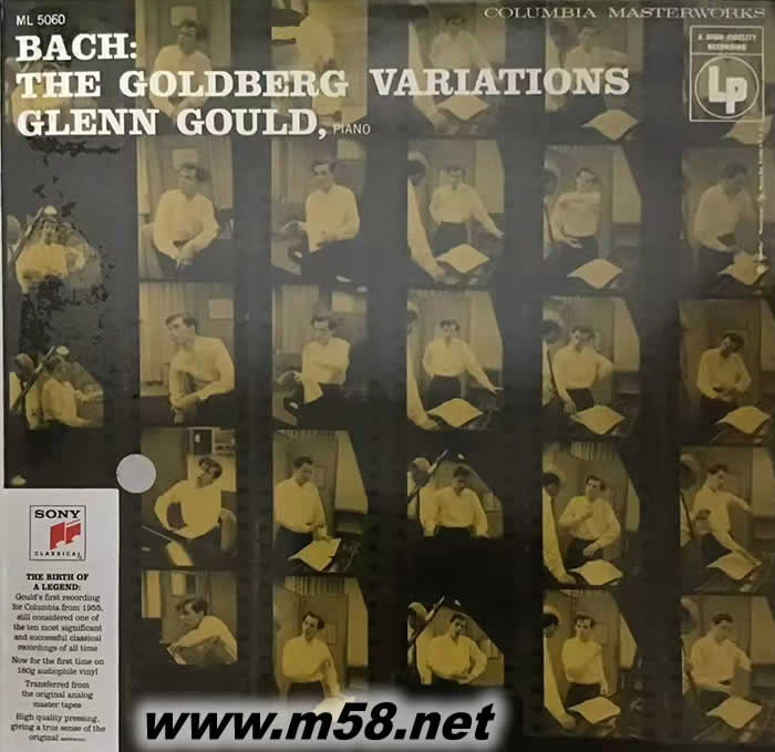BACH GOLDBERG VARIATIONS 巴赫 戈德堡變奏曲 黑膠專輯正面圖片