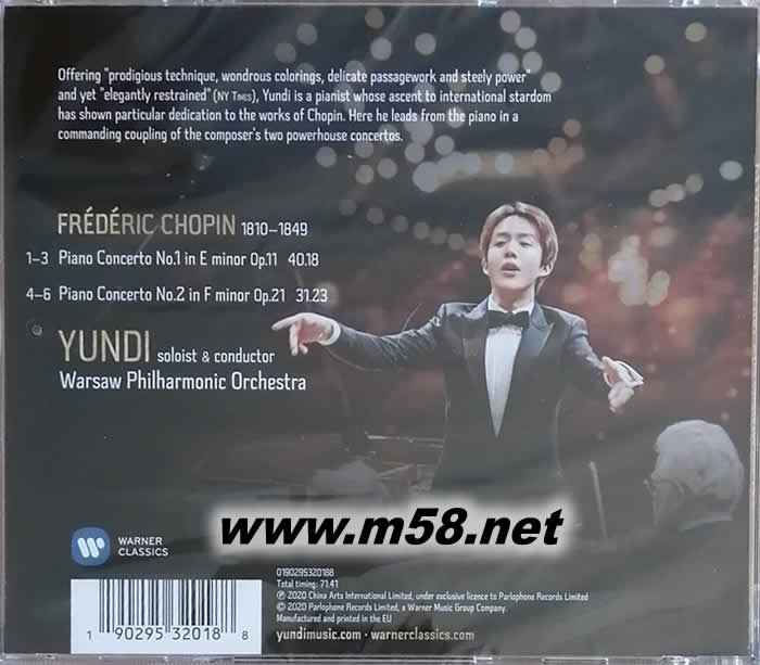 CHOPIN:肖邦 第1&2鋼琴協奏曲專輯背面圖片