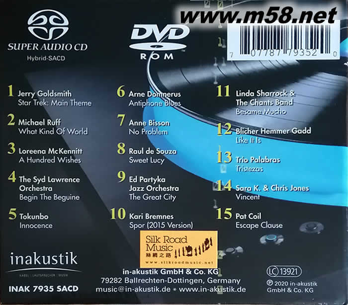 金耳朵 唱盤盛宴第3輯 Das Stereo Phono-Festival Vol. III SACD+DVD專輯背面圖片