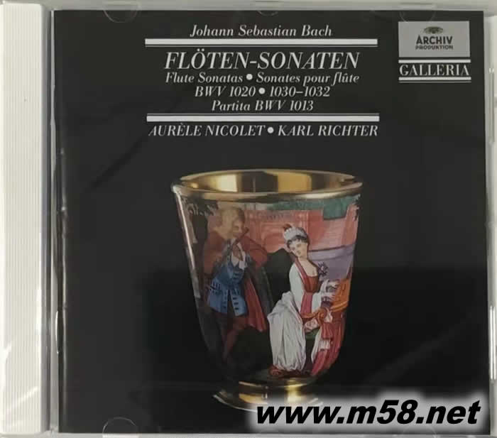 奧瑞雷·尼柯萊 & 卡爾·李希特 - 巴赫:長笛奏鳴曲Aurele Nicolet & Karl Richter - Bach: Flute Sonatas專輯正面圖片