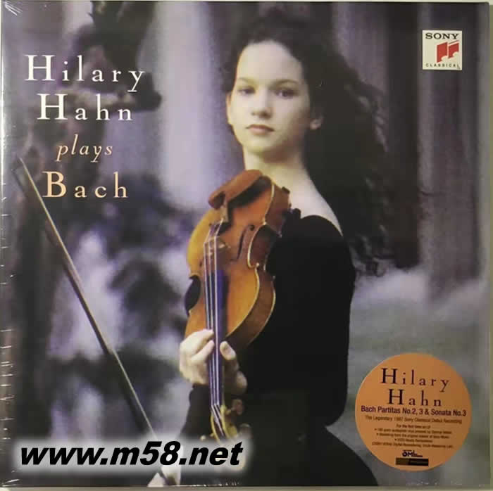HILARY HAHN Play Bach 巴赫 小提琴帕蒂塔 奏鳴曲 雙黑膠專輯正面圖片