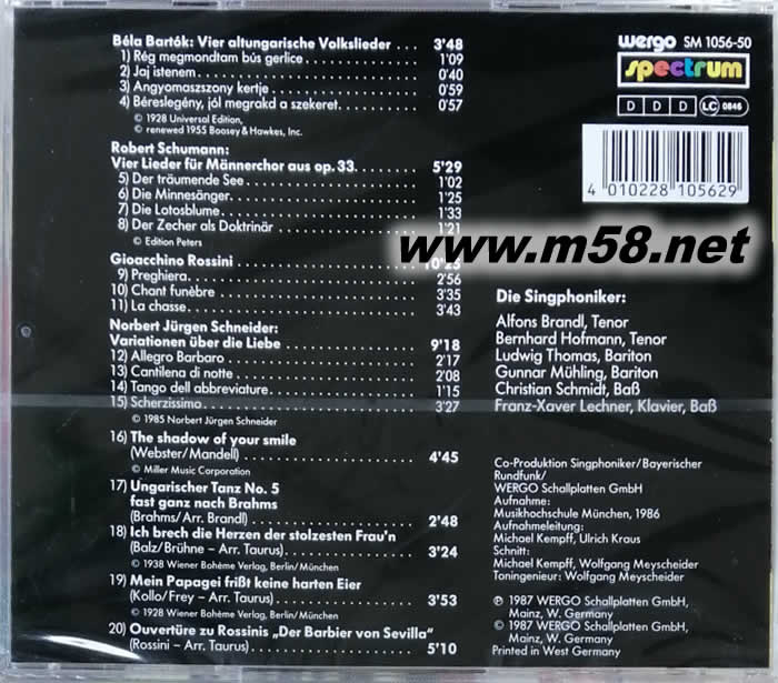 玩轉人聲 Concert Collection專輯背面圖片