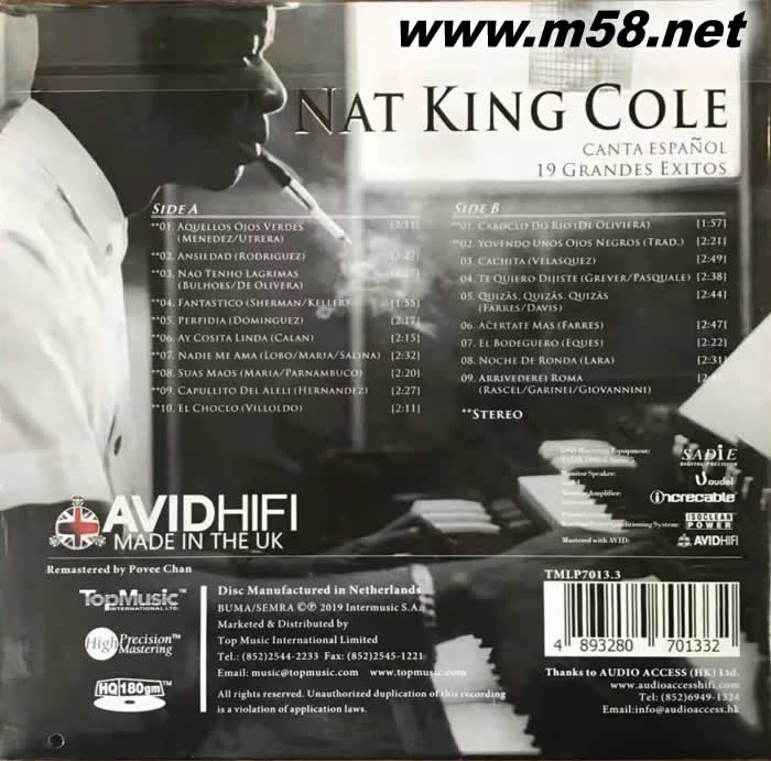 西班牙民謠 CANTA ESPANOL 19 Grandes Exitos 黑膠專輯背面圖片