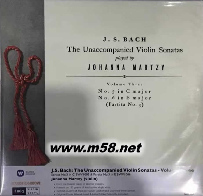 BACH THE UNACCOMPANIED VIOLIN SONATAS 黑膠專輯正面圖片
