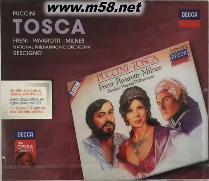 魯契亞諾 帕瓦羅蒂 米雷拉 芙蕾妮 & 尼古拉 雷西 普契尼:托斯卡Puccini: Tosca專輯正面圖片