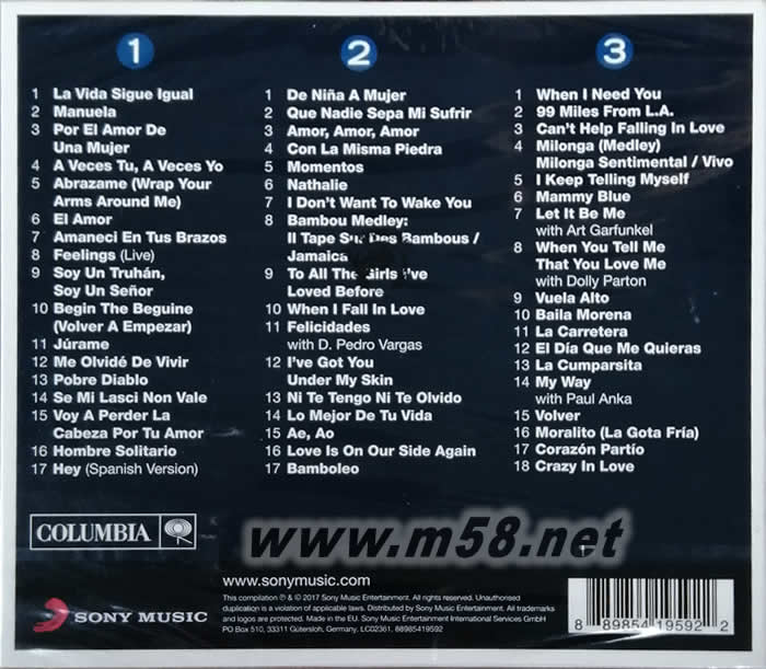 The Real…Julio Iglesias專輯背面圖片