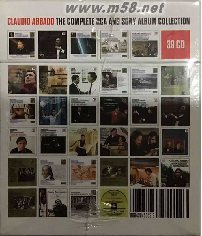 Claudio Abbado于Sony Music 阿巴多在RCA與SONY的錄音大全 39CD大套裝套裝側面圖片