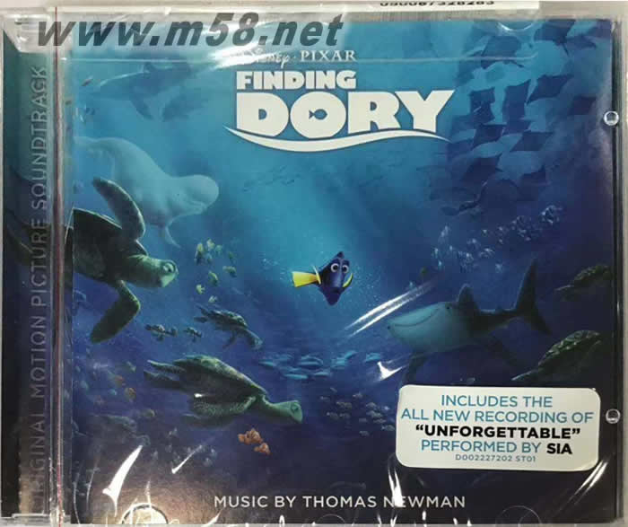 海底總動員2 FINDING DORY MUSIC BY THOMAS NEWMAN 電影原聲專輯正面圖片