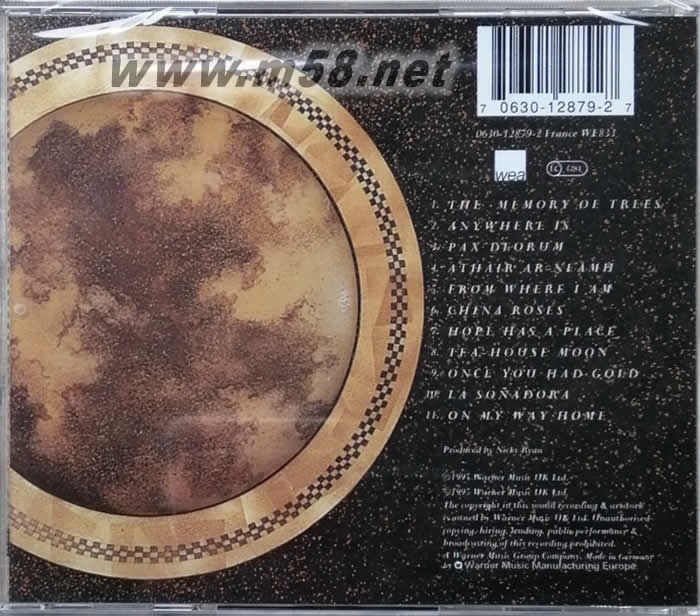 THE MEMORY OF TREES專輯背面圖片