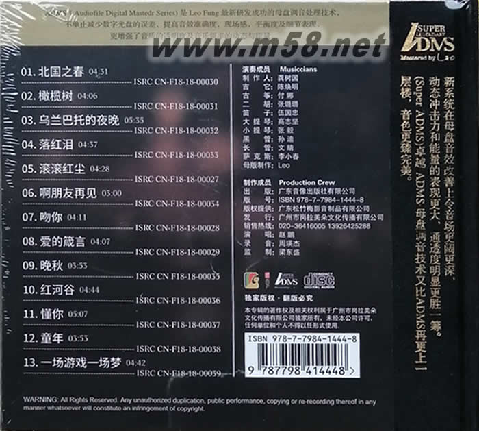 低音共鳴 人聲低音炮 ADMS專輯背面圖片