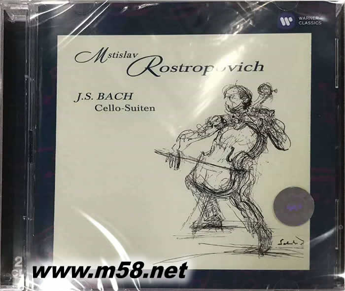 BACH : Cello suites 羅斯卓波維奇 - 巴赫:大提琴組曲專輯正面圖片