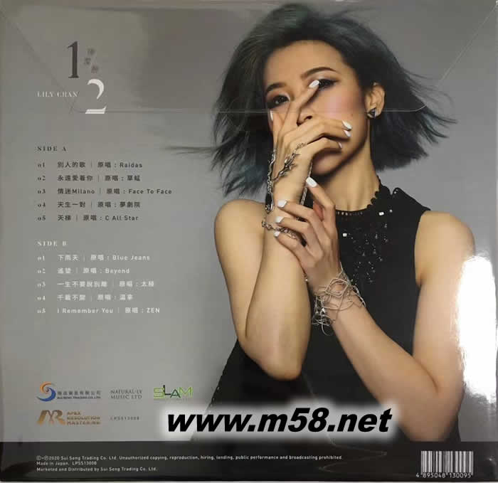 陳潔麗 1/2 ARM粉藍色膠碟 限量黑膠專輯背面圖片