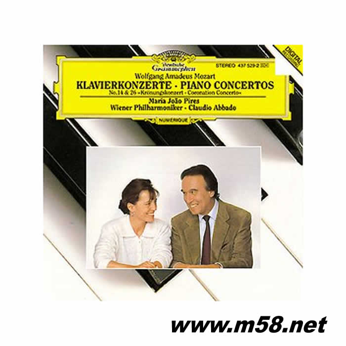 莫扎特:No. 14 & 26鋼琴協奏曲 Maria Joao Pires & Claudio Abbado Mozart:Piano Concertos No. 17 & 21專輯正面圖片