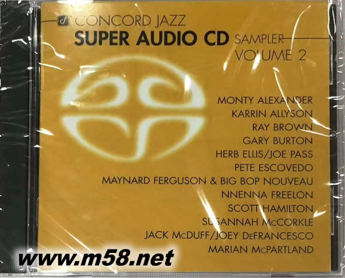 最強(qiáng)精選2 爵士SACD CONCORD JAZZA SUPER AUDIO CD SAMPLER VOLUME 2 SACD專輯正面圖片