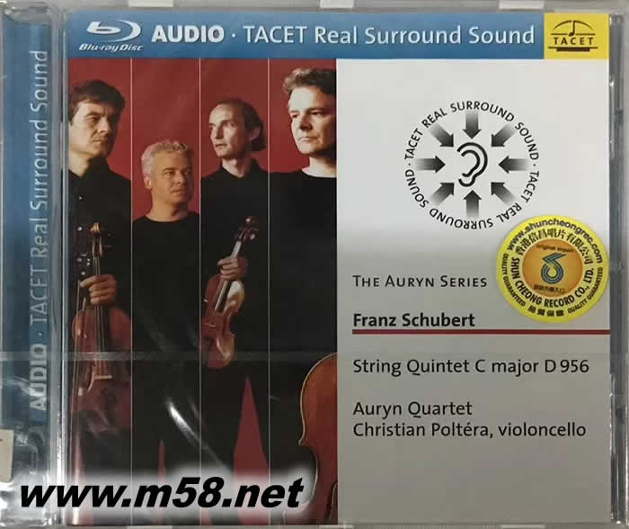 舒伯特 弦樂五重奏FRANZ SCHUBERT: STRING QUINTET 藍光BDA專輯正面圖片