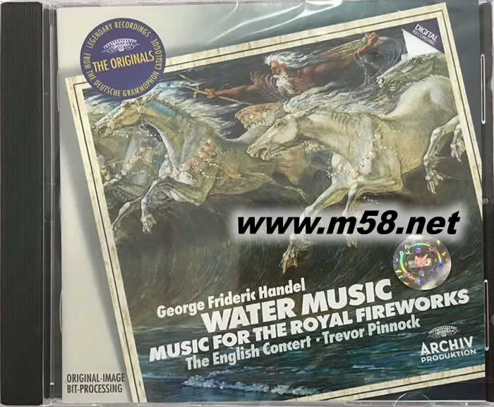 韓德爾 水上音樂組曲、皇家煙火 WATER MUSIC; MUSIC FOR THE ROYAL FIREWORKS 大禾花版專輯正面圖片