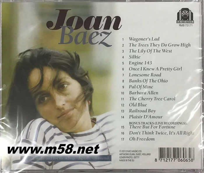 民謠皇后 QUEEN OF FOLK MUSIC 2專輯背面圖片