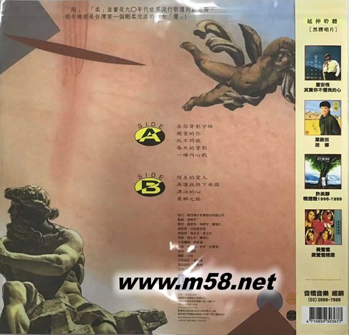 在你背影守候 180g 33RPM LP 黑膠 限量版專輯背面圖片