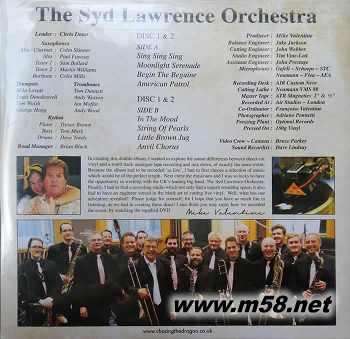 BIG BAND SPECTACULAR 180g 33RPM LP 黑膠 限量版 HIFI論壇推介專輯背面圖片