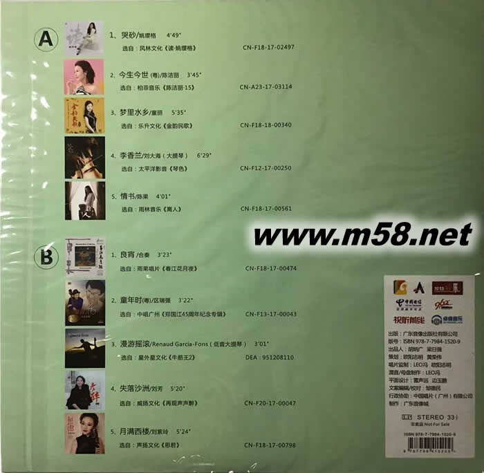 2018廣州影音展 視聽新紀元 黑膠 限量版專輯背面圖片