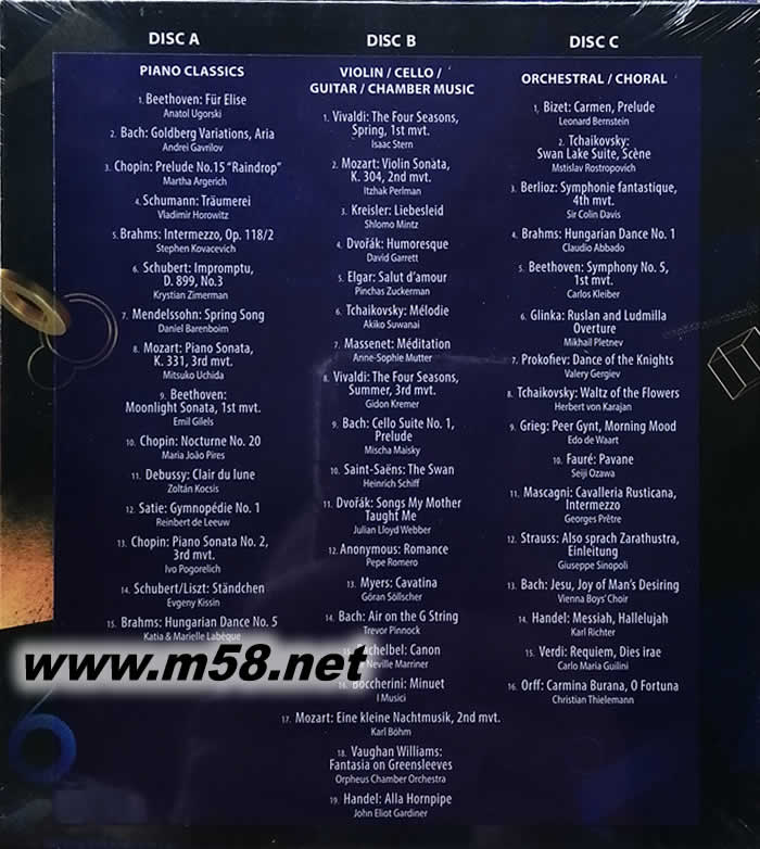 寶麗金50周年 古典篇50首 Essential Classics From… PolyGram 50th Anniversary (3CD套裝)專輯背面圖片