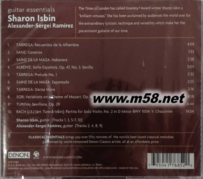 女吉它手 GUITAR ESSENTIALS 告白 ALEXANDER - SERGEI RAMIREZ專輯背面圖片