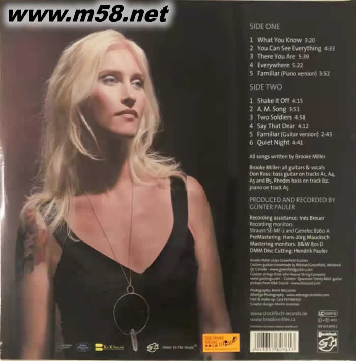 Familiar 熟悉 老虎魚 180g 33RPM LP 黑膠專輯背面圖片