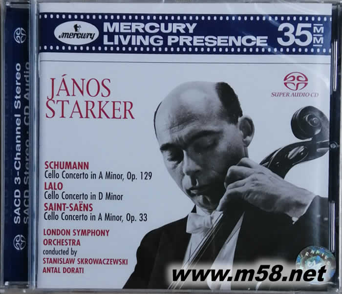 SCHUMANN CELLO CONCERTO STARKER舒曼,拉羅 圣桑 大提琴協奏曲 SACD專輯正面圖片
