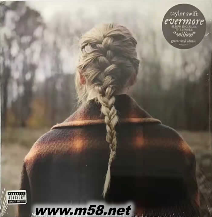 evermore coloured 恒久傳說 綠膠 雙黑膠專輯正面圖片